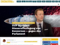 Bild zum Artikel: ÖVP blockiert Steueroffenlegung von Konzernen – gegen das Parlament