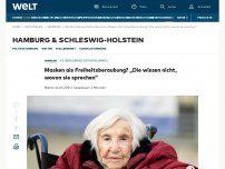 Bild zum Artikel: Masken als Freiheitsberaubung? „Die wissen nicht, wovon sie sprechen“