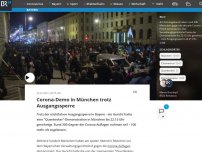 Bild zum Artikel: Corona-Demo in München trotz Ausgangssperre