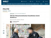 Bild zum Artikel: Zahl der linksextremistischen Gewalttaten nimmt deutlich zu