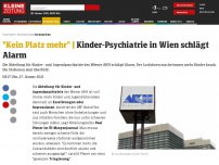 Bild zum Artikel: Kinder-Psychiatrie in Wien schlägt Alarm
