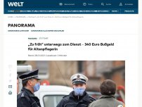 Bild zum Artikel: „Zu früh“ unterwegs zum Dienst - 340 Euro Bußgeld für Stuttgarter Altenpflegerin