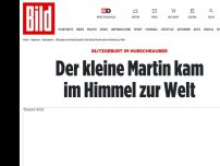 Bild zum Artikel: Blitzgeburt im Hubschrauber - Der kleine Martin kam im Himmel zur Welt