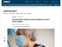 Bild zum Artikel: Altmaier hält Lockdown auch bei Inzidenz von unter 50 für möglich