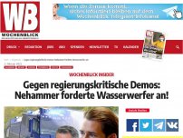Bild zum Artikel: Gegen regierungskritische Demos: Nehammer forderte Wasserwerfer an!