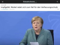 Bild zum Artikel: Impfgipfel: Merkel redet sich zum Fall für den Verfassungsschutz