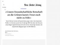 Bild zum Artikel: INTERVIEW - «Unsere freundschaftliche Botschaft an die Grünen lautet: Freut euch nicht zu früh»