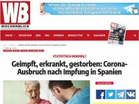 Bild zum Artikel: Geimpft, erkrankt, gestorben: Corona-Ausbruch nach Impfung in Spanien
