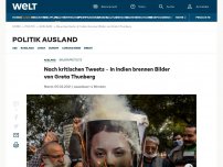 Bild zum Artikel: Nach kritischen Tweets - In Indien brennen Bilder von Greta Thunberg