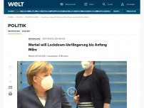 Bild zum Artikel: Merkel will Lockdown-Verlängerung bis Anfang März