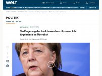 Bild zum Artikel: Bund und Länder beschließen Verlängerung des Lockdowns bis zum 7. März