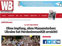 Bild zum Artikel: Ohne Impfung, ohne Massensterben: Ukraine hat Herdenimmunität erreicht!