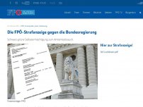 Bild zum Artikel: Die FPÖ-Strafanzeige gegen die Bundesregierung