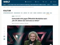 Bild zum Artikel: Gottschalk tritt gegen Öffentlich-Rechtliche nach – „Vor 20 Jahren war noch was zu retten“