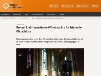 Bild zum Artikel: Bremer Liebfrauenkirche öffnet nachts für frierende Obdachlose