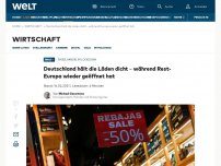 Bild zum Artikel: Deutschland hält die Läden dicht – während Europa wieder geöffnet hat