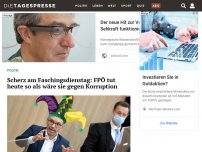 Bild zum Artikel: Scherz am Faschingsdienstag: FPÖ tut heute so als wäre sie gegen Korruption