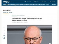 Bild zum Artikel: CDU-Politiker Kauder fordert Aufnahme von Migranten aus Lesbos