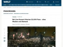 Bild zum Artikel: Bei Live-Konzert feierten 32.000 Fans – ohne Masken und Abstand