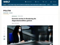 Bild zum Artikel: Erstmals werden im Bundestag die Abgeordnetendiäten gekürzt