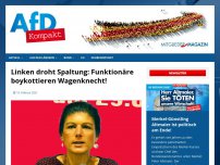 Bild zum Artikel: Linken droht Spaltung: Funktionäre boykottieren Wagenknecht!