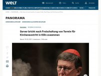 Bild zum Artikel: Server bricht nach Freischaltung von Termin für Kirchenaustritt in Köln zusammen