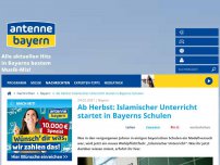 Bild zum Artikel: Ab Herbst: Islamischer Unterricht startet in Bayerns Schulen