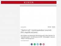 Bild zum Artikel: 'Maß ist voll': Gerichtspräsident verurteilt ÖVP-Angriffe auf Justiz