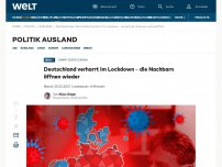 Bild zum Artikel: Deutschland verharrt im Lockdown – die Nachbarn öffnen wieder