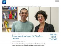 Bild zum Artikel: BioNTech-Gründerpaar erhält Bundesverdienstkreuz