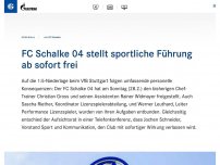Bild zum Artikel: FC Schalke 04 stellt sportliche Führung ab sofort frei