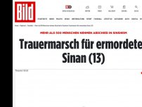 Bild zum Artikel: Mehr als 500 Menschen nehmen Abschied in Sinsheim - Trauermarsch für ermordeten Sinan (13)