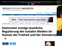 Bild zum Artikel: Steinmeier erwägt staatliche Regulierung der sozialen Medien im Namen der Freiheit und der Demokratie