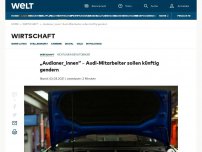 Bild zum Artikel: „Audianer_innen“ – Audi-Mitarbeiter sollen künftig gendern