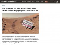 Bild zum Artikel: Gab es Leben auf dem Mars? NASA-Foto deutet auf untergegangene Zivilisation hin