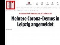 Bild zum Artikel: Polizei bereitet Großeinsatz vor - Mehrere Corona-Demos in Leipzig angemeldet