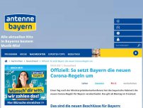 Bild zum Artikel: Offiziell: So setzt Bayern die neuen Corona-Regeln um