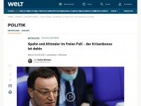 Bild zum Artikel: Spahn und Altmaier im freien Fall – der Krisenbonus ist dahin