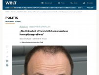 Bild zum Artikel: „Die Union hat offensichtlich ein massives Korruptionsproblem“