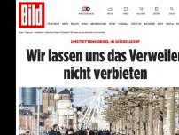 Bild zum Artikel: Umstrittene Regel in Düsseldorf - Wir lassen uns das Verweilen nicht verbieten