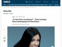 Bild zum Artikel: „Zu viele Türen verschlossen“ - Grüne verlangen bessere Bedingungen für Einwanderer