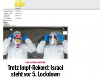 Bild zum Artikel: Trotz Impf-Rekord: Israel steht vor 5. Lockdwon