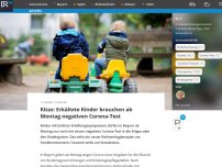 Bild zum Artikel: Kitas: Erkältete Kinder brauchen ab Montag negativen Corona-Test