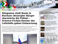 Bild zum Artikel: Klingonen statt Nazis in Bochum: Besorgter Bürger alarmierte die Polizei - Science-Fiction-Kenner der Leitstelle gaben Entwarnung