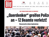 Bild zum Artikel: „Querdenker“-demo trotz Verbot - Wasserwerfer sichern Impfzentrum in Dresden