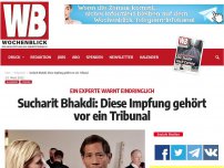 Bild zum Artikel: Sucharit Bhakdi: Diese Impfung gehört vor ein Tribunal