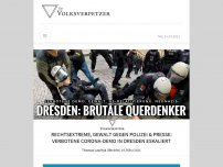 Bild zum Artikel: Rechtsextreme, Gewalt gegen Polizei & Presse: Verbotene Corona-Demo in Dresden eskaliert