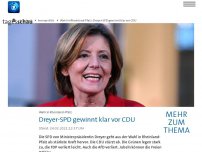 Bild zum Artikel: Wahl in Rheinland-Pfalz: Dreyer-SPD gewinnt klar vor CDU