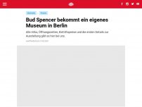 Bild zum Artikel: Bud Spencer bekommt ein eigenes Museum in Berlin