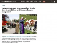 Bild zum Artikel: Nein zur Segnung Homosexueller: Kirche bereits mit Kühen und Feuerwehrautos ausgelastet